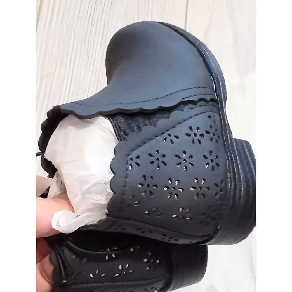 (W-4767) Thereabouts Toddler Girls Pima Flat Heel Booties Sz 5 - Picture 7 of 12